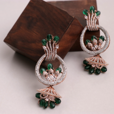 Floral Ferns Diamond Earring