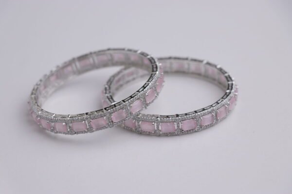 Pink Stone Diamond Bangle
