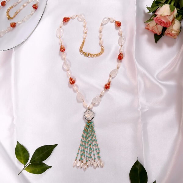 Twilight Tassel (White-Orange) - Image 2