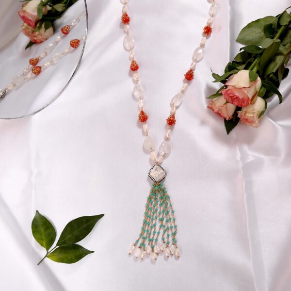Twilight Tassel (White-Orange)