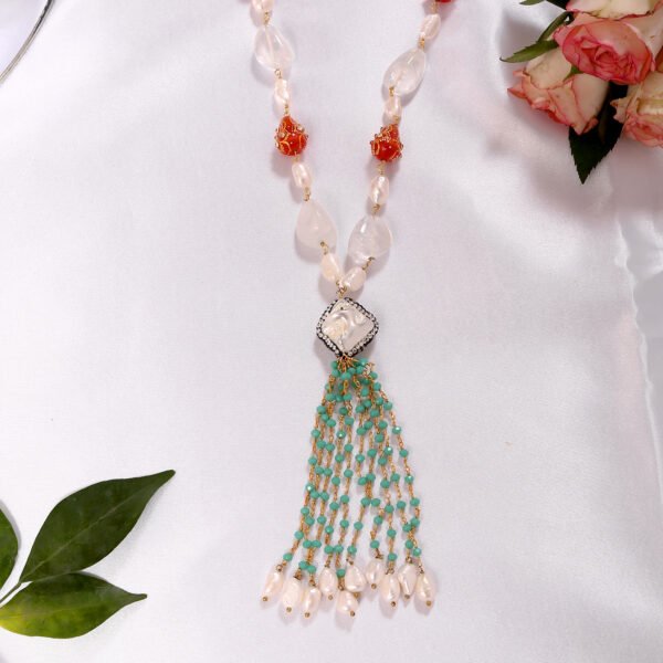 Twilight Tassel (White-Orange) - Image 3
